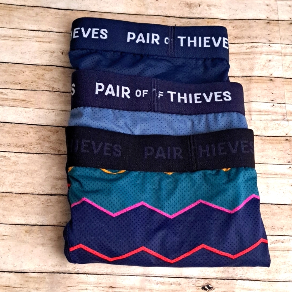 Pair Of Thieves Men's 3 Pack Multi-color Black/Green/Gray Boxer Briefs Sz Sma…